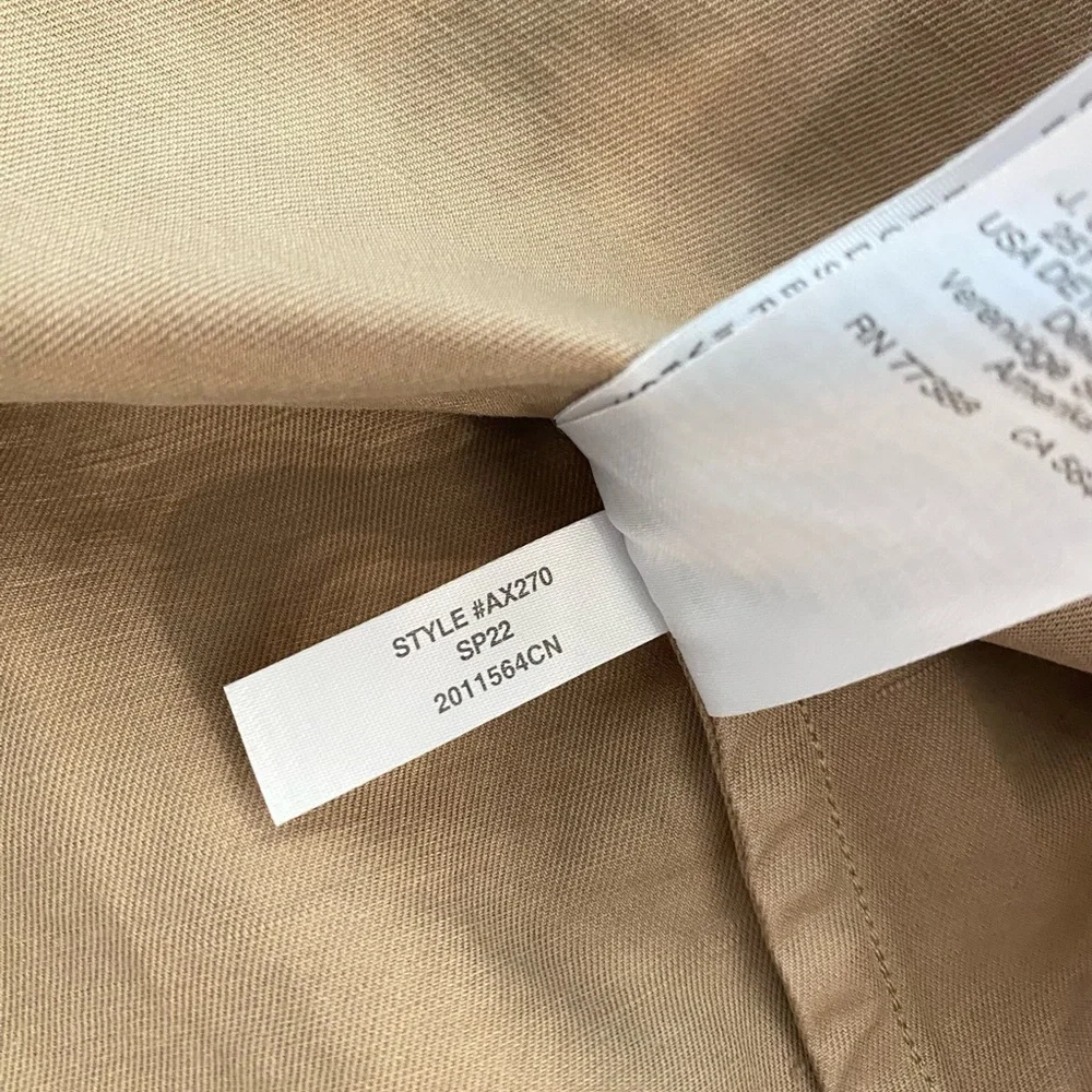 J Crew NWT Garment‎ Dyed Chino Suit Jacket Linen Blend Men’s 36 AX270 Tan Khaki